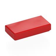 Fliese 1 × 2 mit Rille Rot
