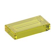 Tile 1 × 2 with Groove Trans-Yellow