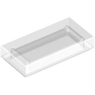 Fliese 1 × 2 mit Rille Transparent