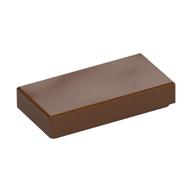 Tile 1 × 2 with Groove Reddish Brown