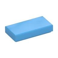 Tile 1 × 2 with Groove Medium Blue