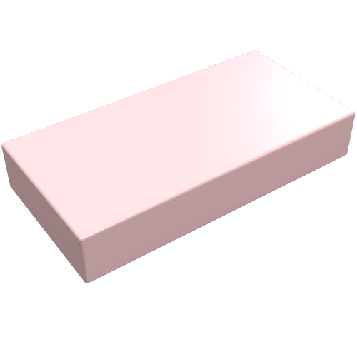 Fliese 1 × 2 mit Rille Hellrosa