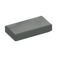 Tile 1 × 2 with Groove Dark Gray