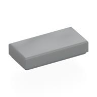 Tile 1 × 2 with Groove Metallic Silver