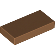 Fliese 1 × 2 mit Rille Mittelnougat