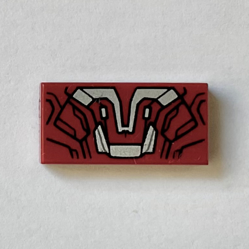 Tile 1 × 2 with Iron Man Armor print in 