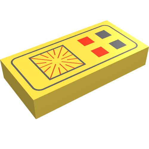 Tile 1 × 2 with Space Computer Print Yellow