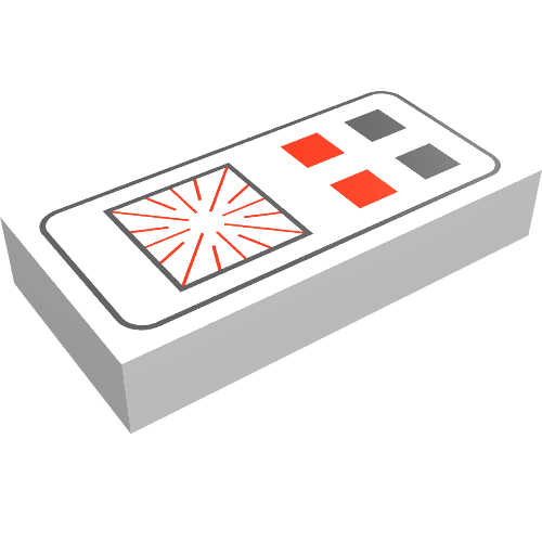 Tile 1 × 2 with Space Computer Print Weiß