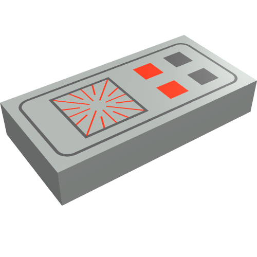 Tile 1 × 2 with Space Computer Print Hellgrau
