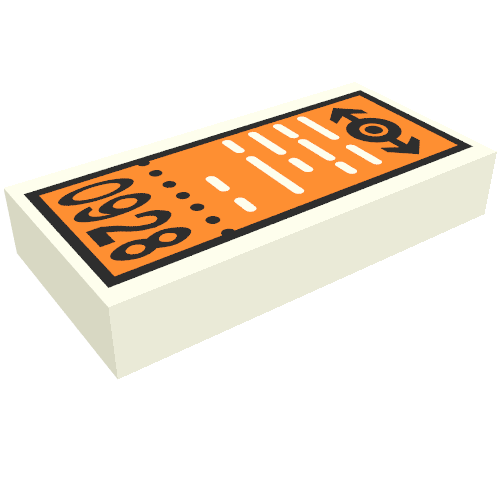 Fliese 1 × 2 mit Zug Logo und '0928' Druck