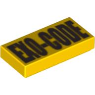 Tile 1 × 2 with Engraved Code for Exo-Force Lime