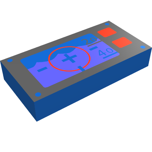 Tile 1 × 2 with Underwater Navigation Print Blue