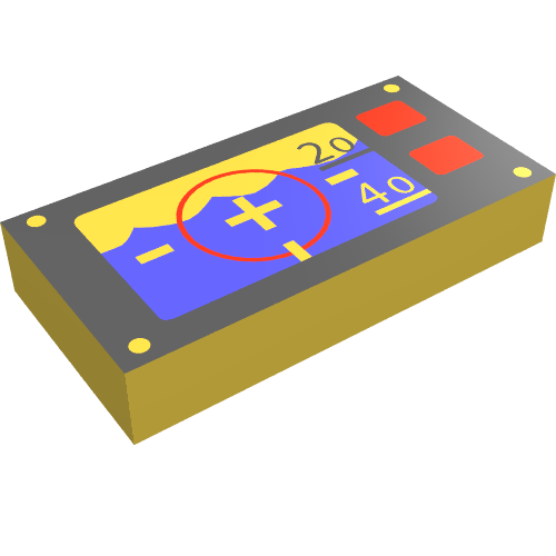 Tile 1 × 2 with Underwater Navigation Print Gelb