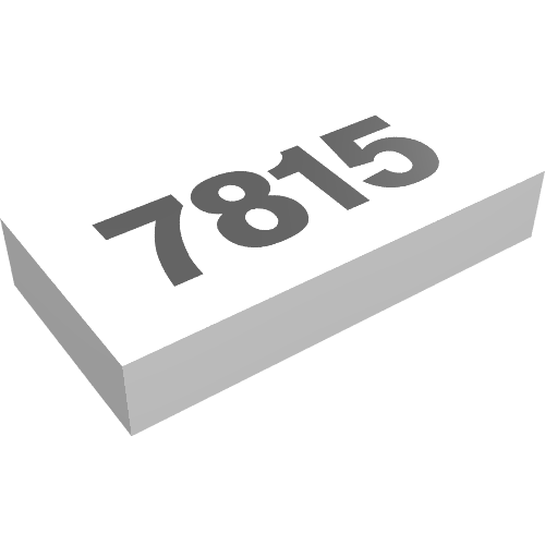 Fliese 1 × 2 mit '7815' Druck Weiß