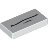 Tile 1 × 2 with Mouth Print (Shu Todoroki) White