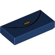 Tile 1 × 2 with Purse with Gold Clasp Print Dark Blue