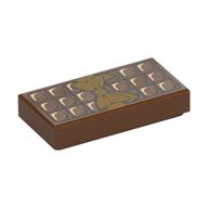 Tile 1 × 2 with Chocolate Bar Print