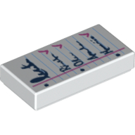 Tile 1 × 2 with Notepad with Dark Blue Order Print