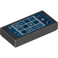 Tile 1 × 2 with Smart Phone, Icons print