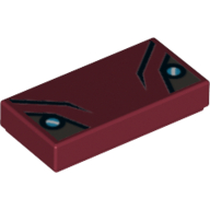 Tile 1 × 2 with Iron Man Armor Print Dark Red