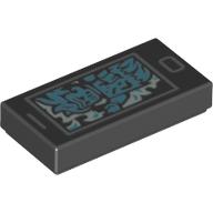 Tile 1 × 2 with Smart Phone and Medium Azure Ghost Print
