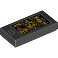 Tile 1 × 2 with Smart Phone and Target Over Yellow Ghost Print