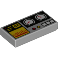 Tile 1 × 2 with Gauges, '82', and Buttons print
