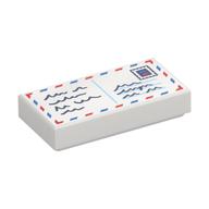 Tile 1 × 2 with Air Mail Letter print