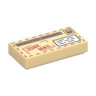 Tile 1 × 2 with Letter, 'SELECTED WINNER!', Red 'JUNK MAIL' stamp, Address print