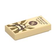 Tile 1 × 2 with Tasha's Hideous Laughter Spell print Tan
