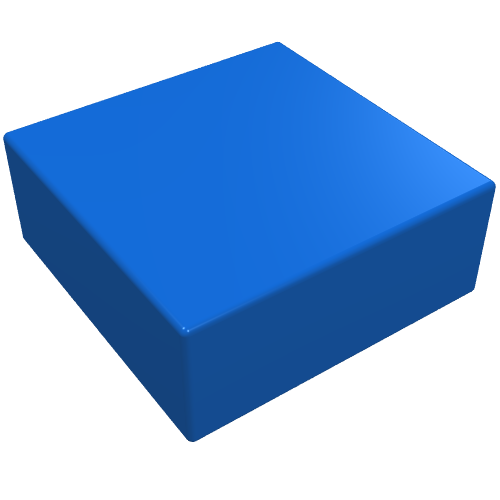 Tile 1 × 1 without Groove Blue