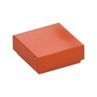 Fliese 1 × 1 mit Rille Rotorange