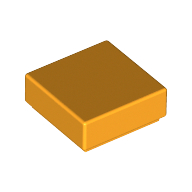 Tile 1 × 1 with Groove Bright Light Orange