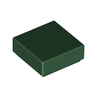 Tile 1 × 1 with Groove Dark Green