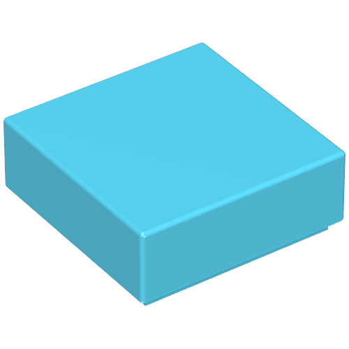 Fliese 1 × 1 mit Rille Maersk-Blau
