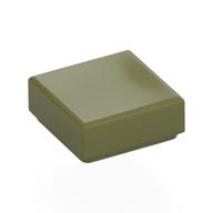 Tile 1 × 1 with Groove Olive Green
