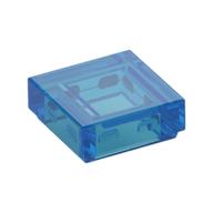 Tile 1 × 1 with Groove Trans-Dark Blue