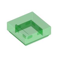 Fliese 1 × 1 mit Rille Transparent-Grün
