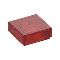 Tile 1 × 1 with Groove Trans-Red