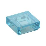 Fliese 1 × 1 mit Rille Transparent-Hellblau