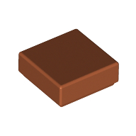 Tile 1 × 1 with Groove Dark Orange