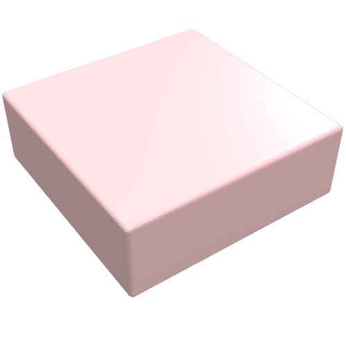 Tile 1 × 1 with Groove Light Pink