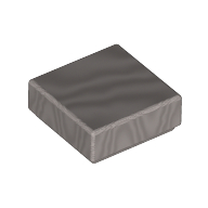 Tile 1 × 1 with Groove Metallic Silver