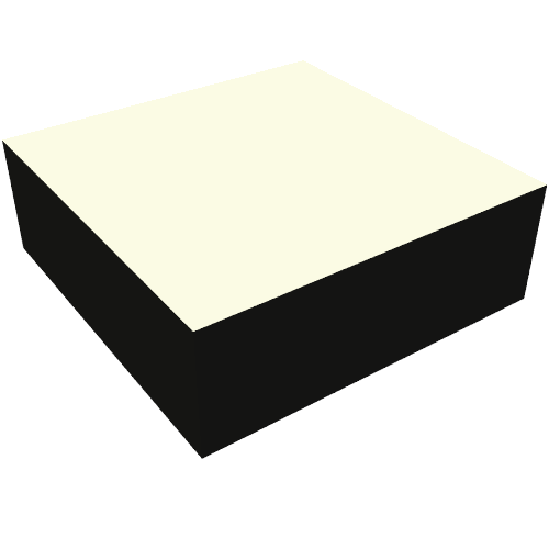 Tile 1 × 1 with White Square print Black