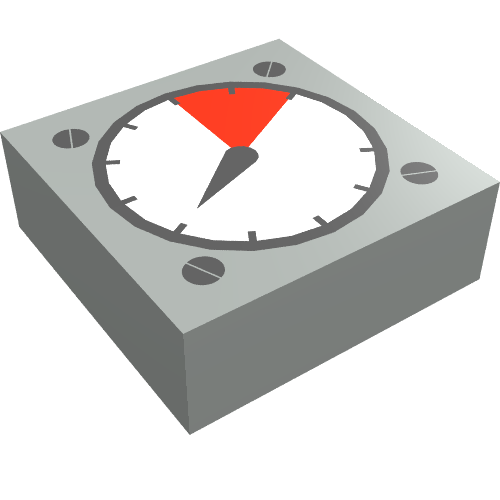 Tile 1 × 1 with White and Red Gauge Print Hellgrau