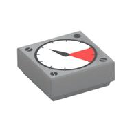 Tile 1 × 1 with White and Red Gauge Print