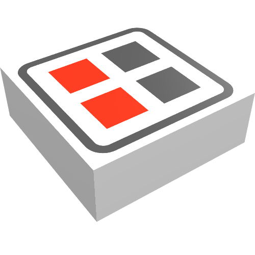 Tile 1 × 1 with Red and Black Buttons Print