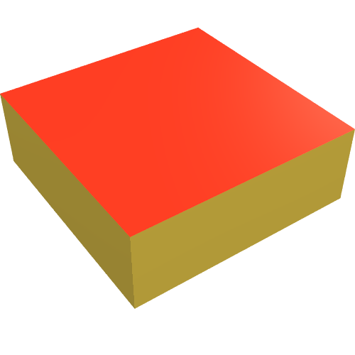Tile 1 × 1 with Scala Red Top Print Yellow