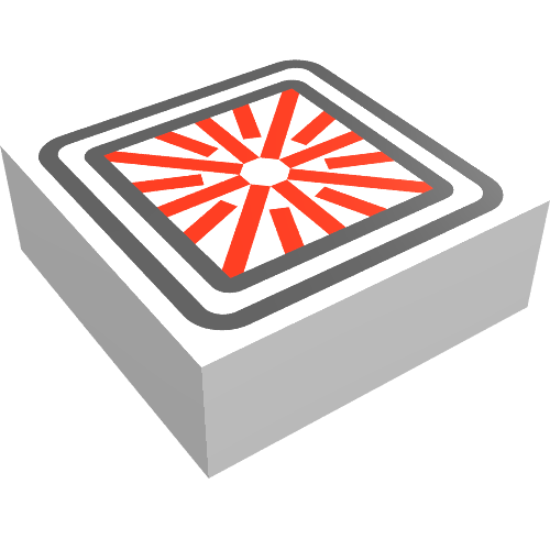 Tile 1 × 1 with Computer Targeting Display Print White
