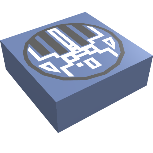 Tile 1 × 1 with Hatch Print Sand Blue